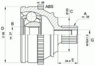 Шарнирный комплект OPEN PARTS CVJ5227.10