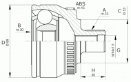Шарнирный комплект OPEN PARTS CVJ5233.10