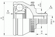 Шарнирный комплект OPEN PARTS CVJ5621.10