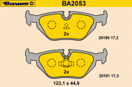 Комплект тормозных колодок BARUM BA2053
