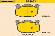 Комплект тормозных колодок BARUM BA2083