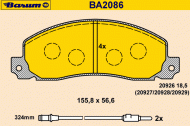Комплект тормозных колодок BARUM BA2086