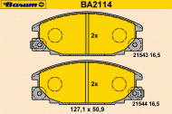 Комплект тормозных колодок BARUM BA2114