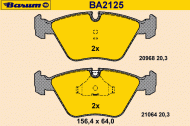 Комплект тормозных колодок BARUM BA2125