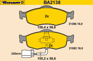 Комплект тормозных колодок BARUM BA2138