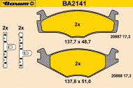 Комплект тормозных колодок BARUM BA2141