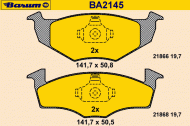 Комплект тормозных колодок BARUM BA2145