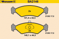 Комплект тормозных колодок BARUM BA2146