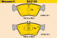 Комплект тормозных колодок BARUM BA2150