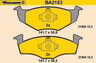 Комплект тормозных колодок BARUM BA2153
