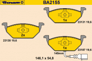 Комплект тормозных колодок BARUM BA2155