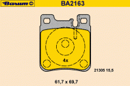 Комплект тормозных колодок BARUM BA2163