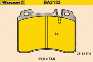 Комплект тормозных колодок BARUM BA2182