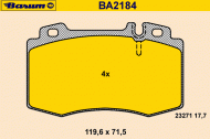 Комплект тормозных колодок BARUM BA2184