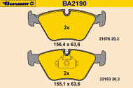 Комплект тормозных колодок BARUM BA2190