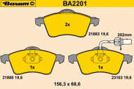 Комплект тормозных колодок BARUM BA2201