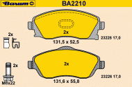 Комплект тормозных колодок BARUM BA2210
