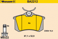 Комплект тормозных колодок BARUM BA2212
