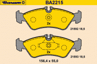 Комплект тормозных колодок BARUM BA2215