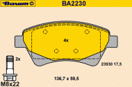 Комплект тормозных колодок BARUM BA2230