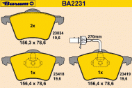 Комплект тормозных колодок BARUM BA2231