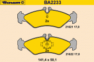 Комплект тормозных колодок BARUM BA2233