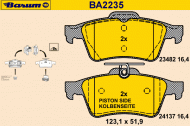 Комплект тормозных колодок BARUM BA2235