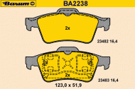 Комплект тормозных колодок BARUM BA2238