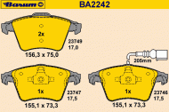 Комплект тормозных колодок BARUM BA2242
