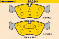Комплект тормозных колодок BARUM BA2244