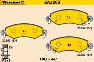 Комплект тормозных колодок BARUM BA2260