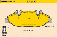 Комплект тормозных колодок BARUM BA2263