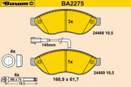Комплект тормозных колодок BARUM BA2275