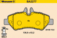 Комплект тормозных колодок BARUM BA2277