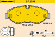 Комплект тормозных колодок BARUM BA2281