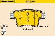 Комплект тормозных колодок BARUM BA2287