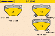 Комплект тормозных колодок BARUM BA2293