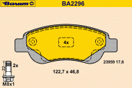 Комплект тормозных колодок BARUM BA2296