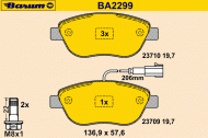 Комплект тормозных колодок BARUM BA2299