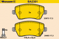 Комплект тормозных колодок BARUM BA2301