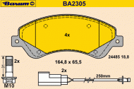 Комплект тормозных колодок BARUM BA2305