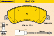 Комплект тормозных колодок BARUM BA2306