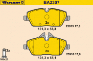 Комплект тормозных колодок BARUM BA2307