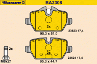 Комплект тормозных колодок BARUM BA2308