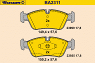 Комплект тормозных колодок BARUM BA2311