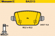 Комплект тормозных колодок BARUM BA2313