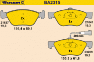 Комплект тормозных колодок BARUM BA2315