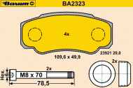Комплект тормозных колодок BARUM BA2323