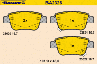 Комплект тормозных колодок BARUM BA2326