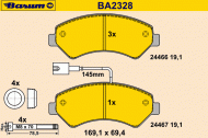 Комплект тормозных колодок BARUM BA2328